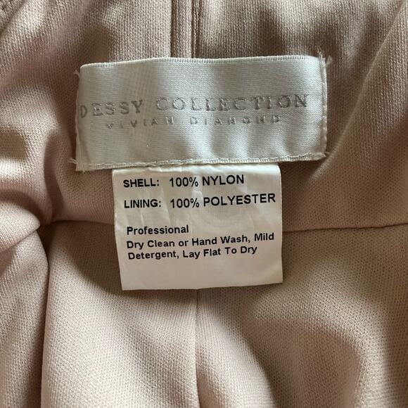 Dessy Collection NWT Bridesmaid Elle Sequin Trumpet Rose Gold Dress Size 0 - Picture 6 of 8